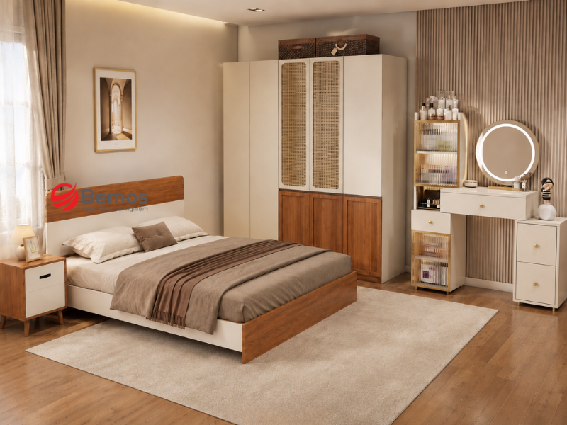 Bàn trang điểm gỗ công nghiệp theo yêu cầu