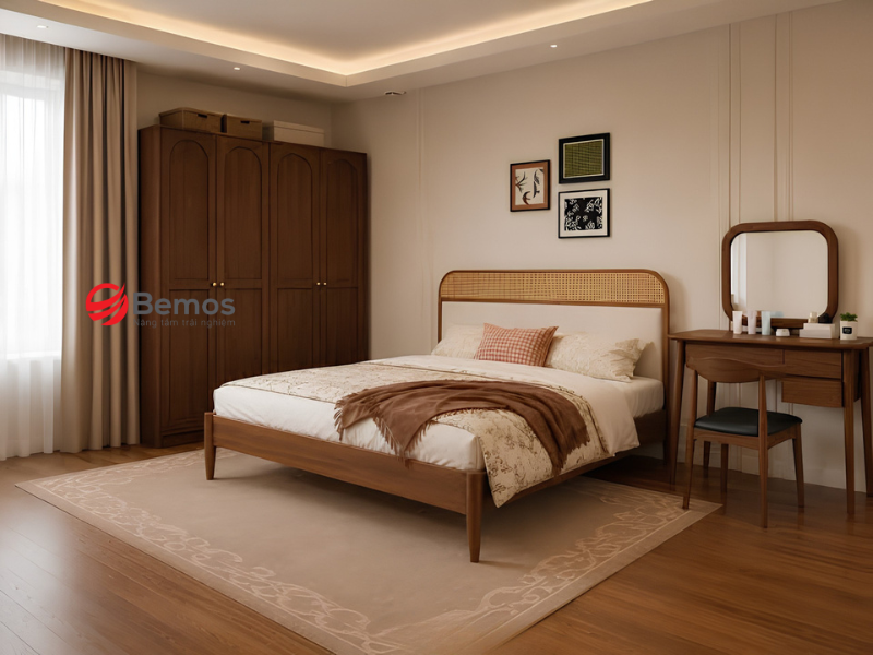 Bàn trang điểm gỗ sồi cao cấp và tiêu chuẩn vật liệu