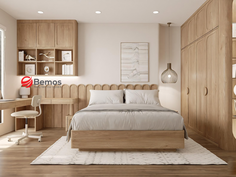 Đơn giá sản xuất giường gỗ sồi cho dự án chung cư
