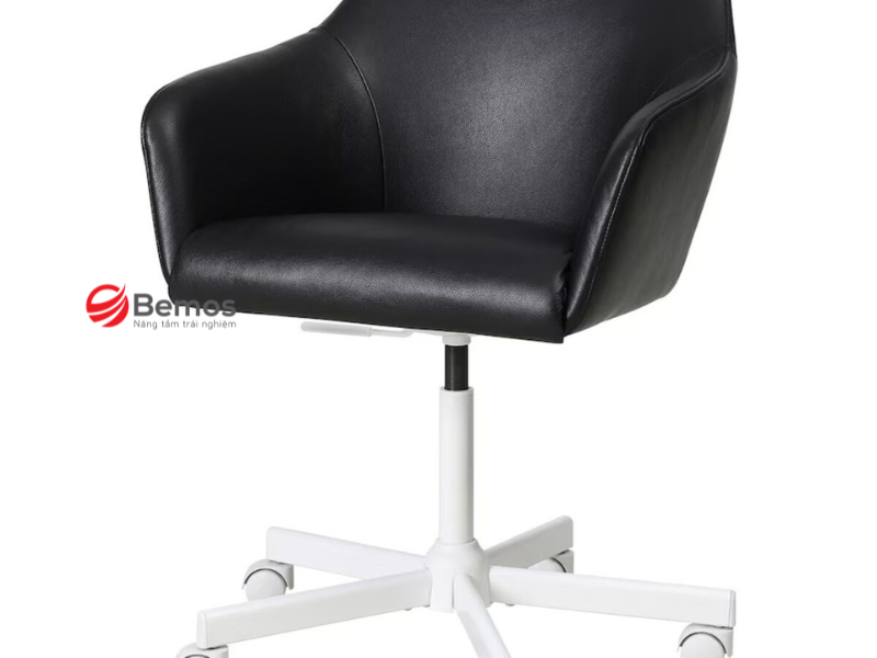 Ghế xoay bọc da lưng trung