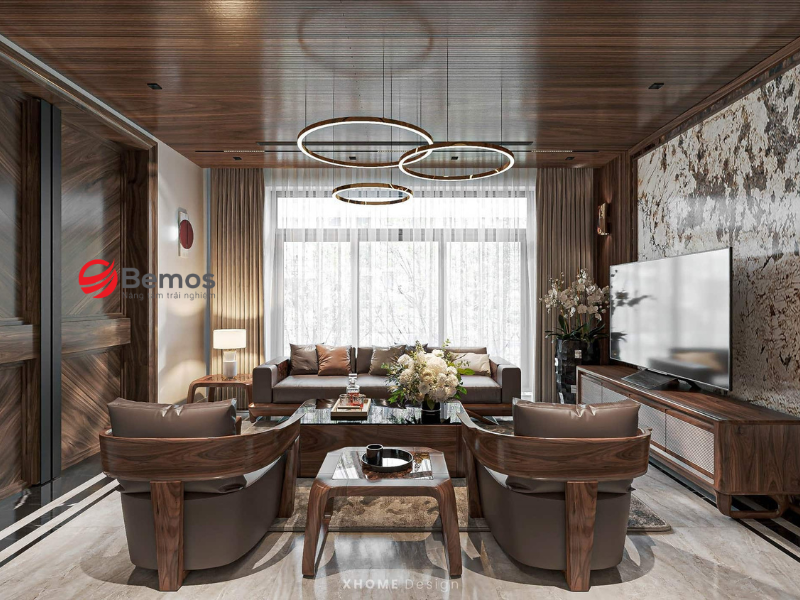 Gia công bàn ăn veneer óc chó cho dự án 