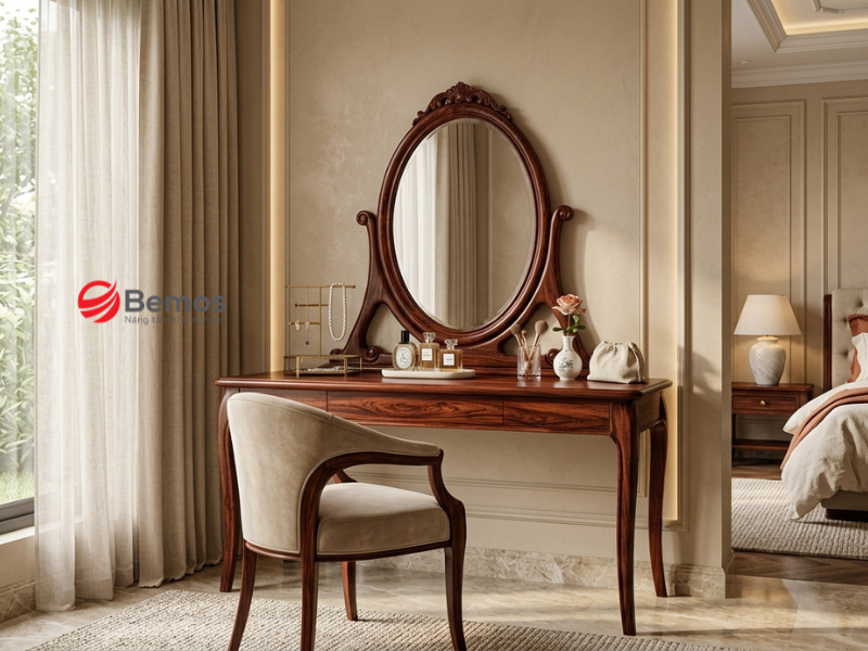 Gia công bàn trang điểm gỗ gõ đỏ - Định mức và hao phí phôi