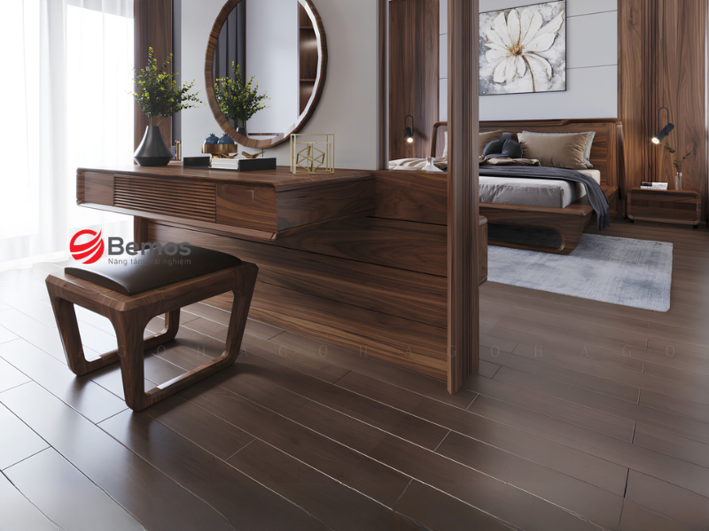 Gia công bàn trang điểm gỗ óc chó theo lô chuẩn xưởng
