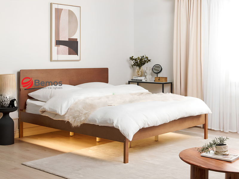 Gia công giường gỗ gõ đỏ theo yêu cầu