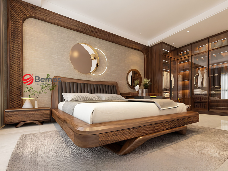 Gia công giường ngủ gỗ óc chó số lượng lớn - Giải pháp cho showroom và thương hiệu nội thất