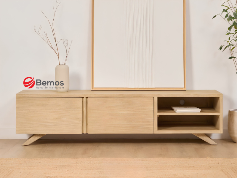 Gia công kệ tivi gỗ sồi theo yêu cầu cho nhà thầu - Kiểm soát tiến độ và đồng bộ chất lượng