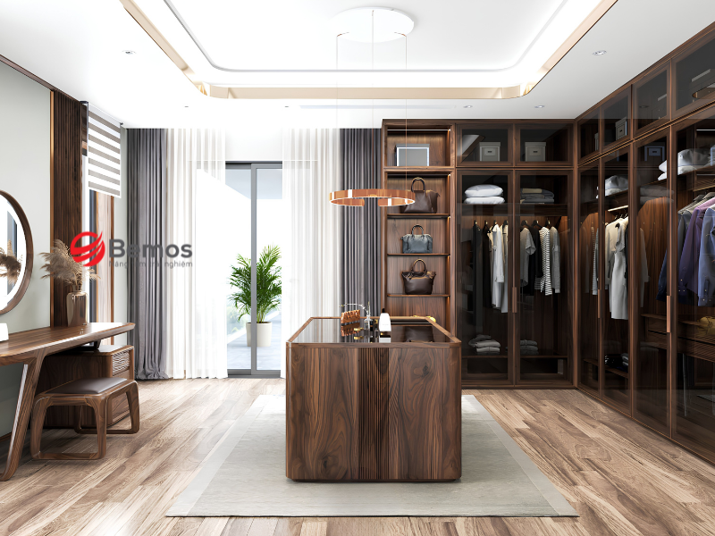 Xu hướng sử dụng gỗ óc chó làm tủ quần áo