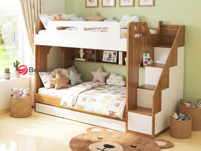 Giường tầng gỗ công nghiệp