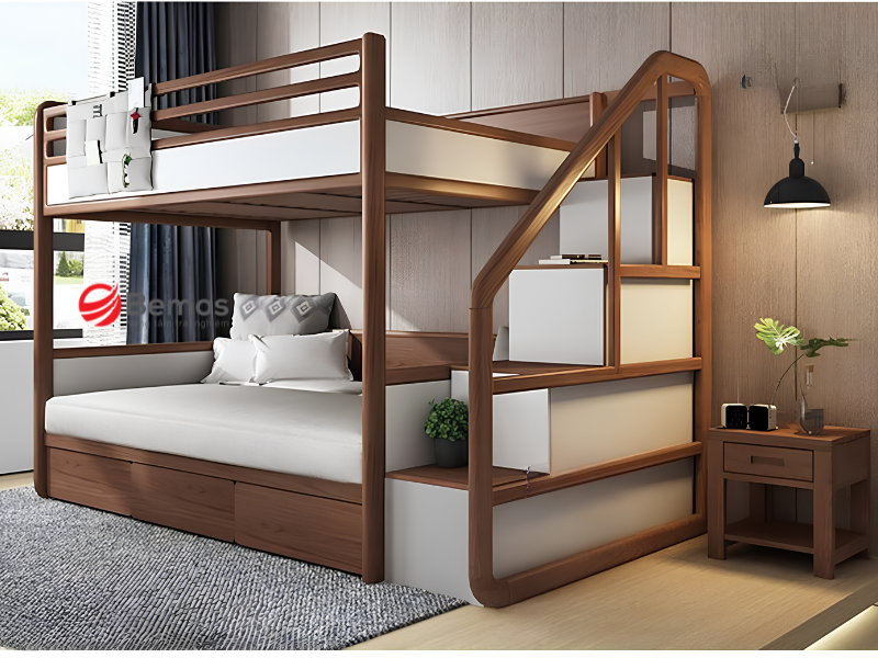 Giường tầng gỗ óc chó