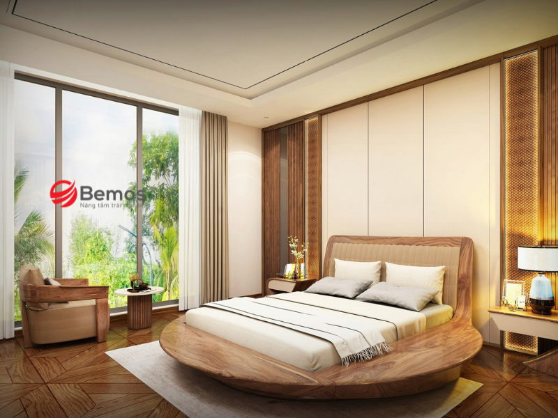 Sản xuất giường ngủ veneer óc chó
