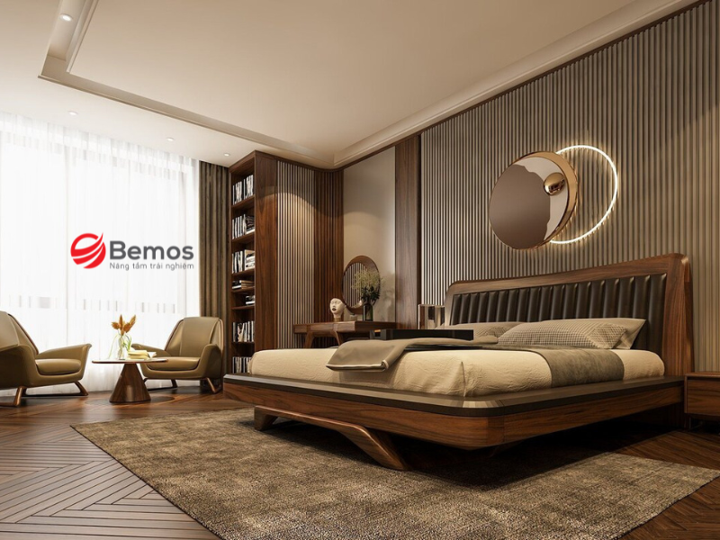 Sản Xuất Giường Ngủ Veneer Óc Chó Cho Dự Án Khách Sạn