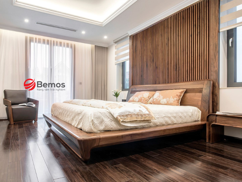 Quy trình sản xuất giường ngủ veneer óc chó