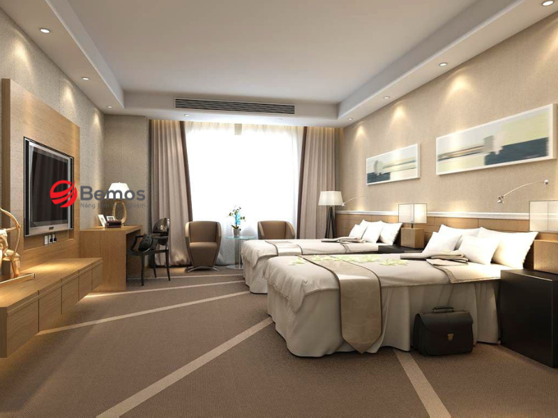 Thi công nội thất khách sạn 4 sao khu nhà hàng và bar