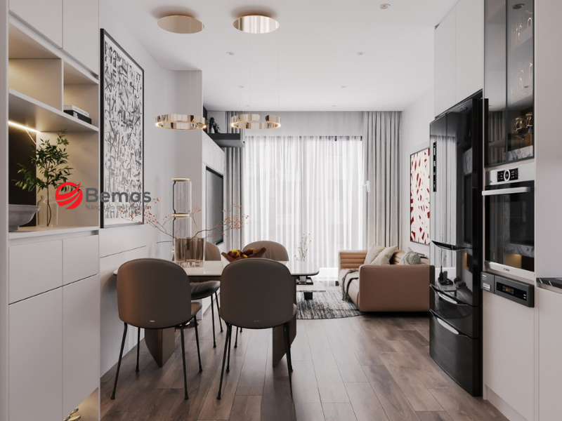 Thiết kế nội thất chung cư 1 phòng ngủ dưới góc nhìn sản lượng