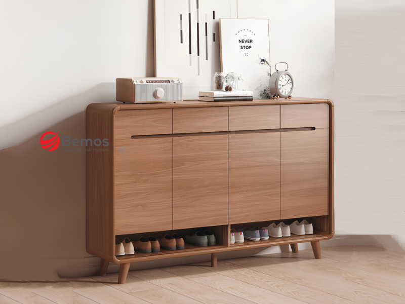 Tủ giày gỗ sồi cao cấp - Quy trình sản xuất và ba điểm chặn lỗi