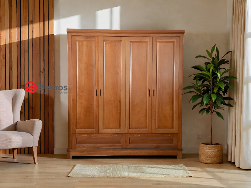 Tủ quần áo gỗ gõ đỏ giá bao nhiêu? Bóc tách 5 yếu tố trước khi trình dự toán