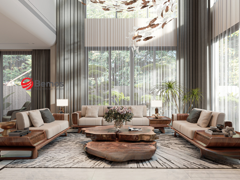 Các chất liệu bàn trà gỗ nguyên khối được ưa chuộng nhất hiện nay