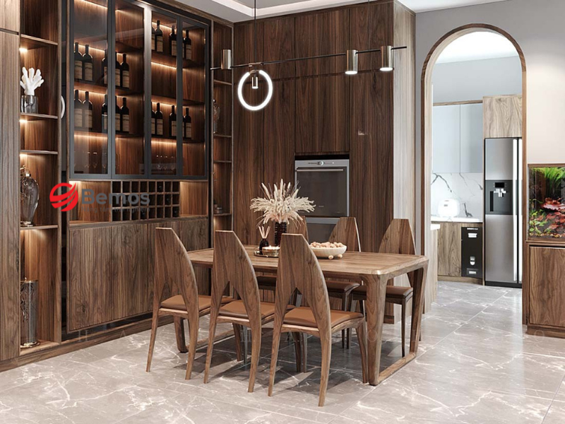 Bộ bàn ăn gỗ 6 ghế đón Tết 2026 – Sum vầy ấm áp gia đình