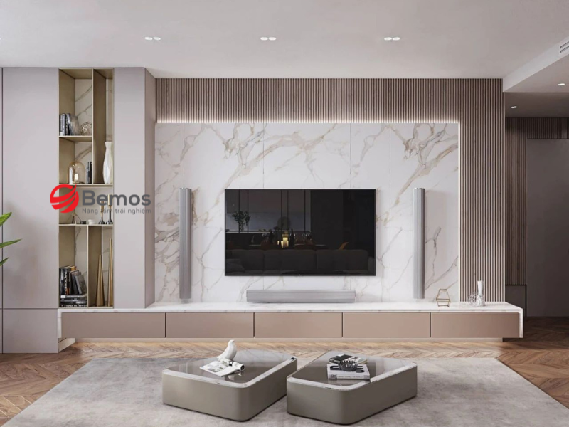 10+ Mẫu Kệ Tivi Mặt Đá Đẹp, Sang Trọng 2026 