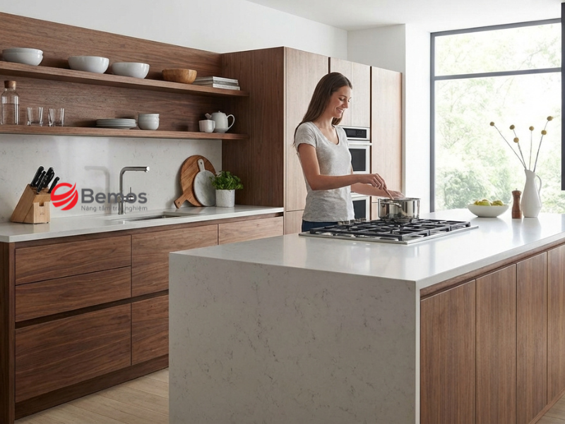 Kích thước bàn đảo bếp tiêu chuẩn cho người Việt 