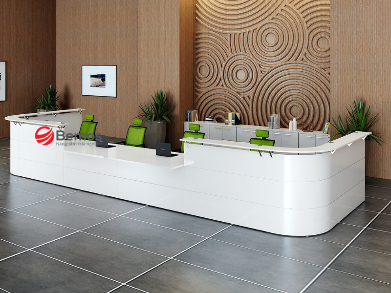 Kích Thước bàn Lễ Tân tiêu chuẩn khách sạn, văn phòng, ngân hàng