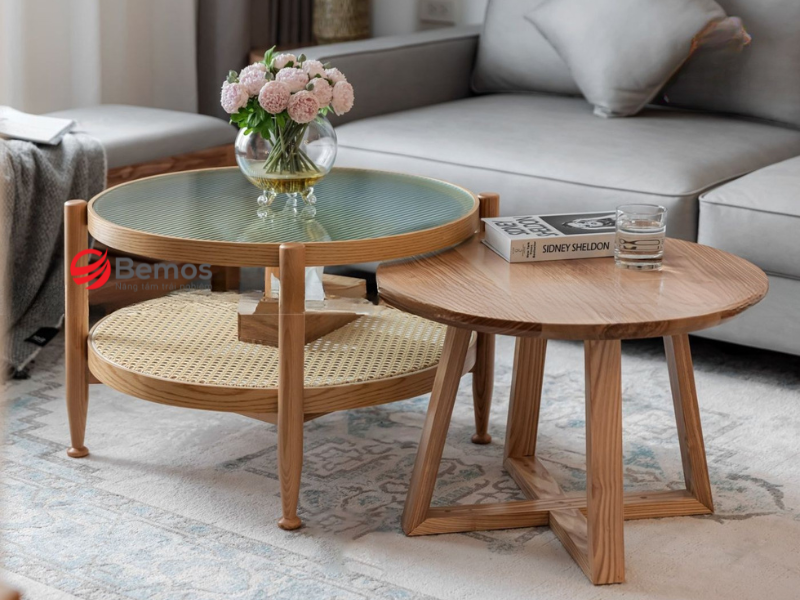 Kích thước bàn trà tròn tiêu chuẩn cho phòng khách 2026?