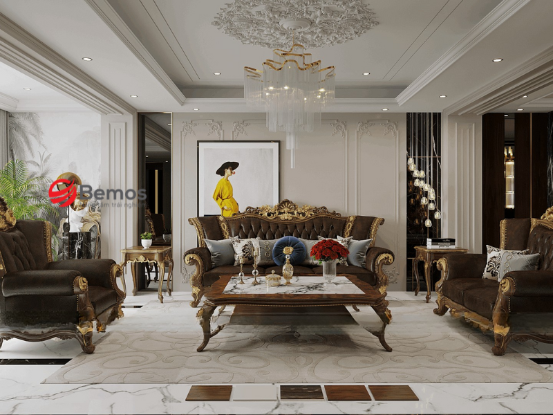 7 Cách Bố Trí Sofa Tân Cổ Điển Trong Phòng Khách Nhà Ống 2026
