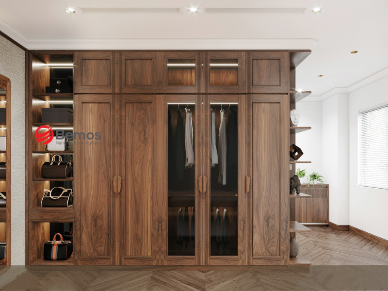 Tủ quần áo gỗ công nghiệp 5 cánh giá rẻ, phổ biến 2026